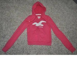 *Hollister Red Hoodie sz Small Sweatshirt Long Sleeve Hooded Girls